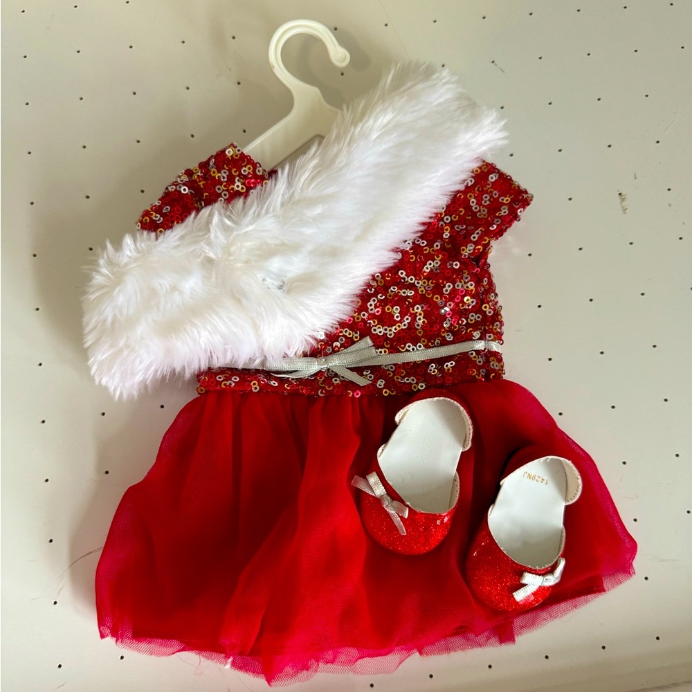 American Girl Doll Christmas Dress.